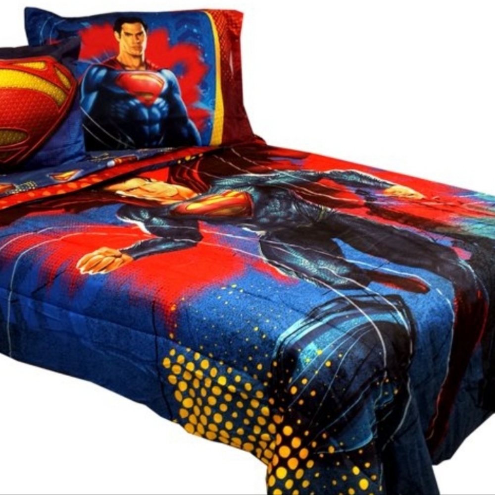 Superman Man of Steele twin bedding set